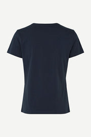 Samsoe Samsoe Femme - Solly Tee Solid 205 Sky captain - T-shirt bleu nuit-Tops-F00012050