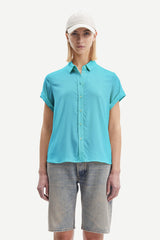Samsoe Samsoe - Majan SS Shirt 9942 - Blue Topaz-Tops-F19123672