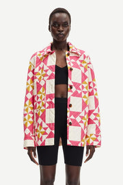 Samsoe Samsoe Femme - Katarina Overshirt AOP 10783 - Pink Patchwork-Vestes et Manteaux-F22100061
