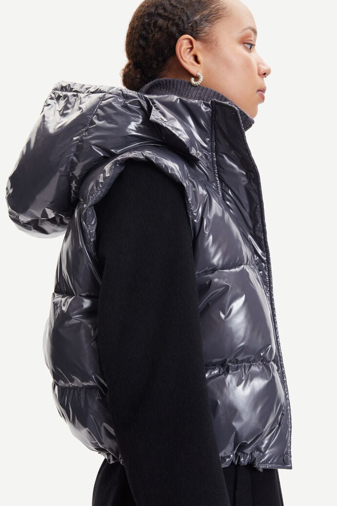 Samsoe Samsoe Femme - Pearl Vest 14465 Gray Pristine-Vestes et Manteaux-F22300022