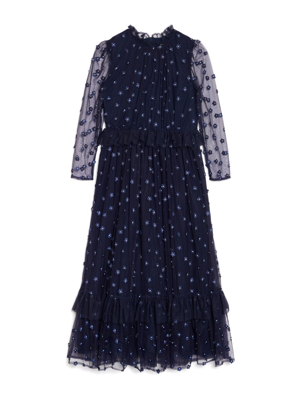 Sister Jane - Mementos Tulle Midi Dress - Navy Blue-Robes-DR1974NVY
