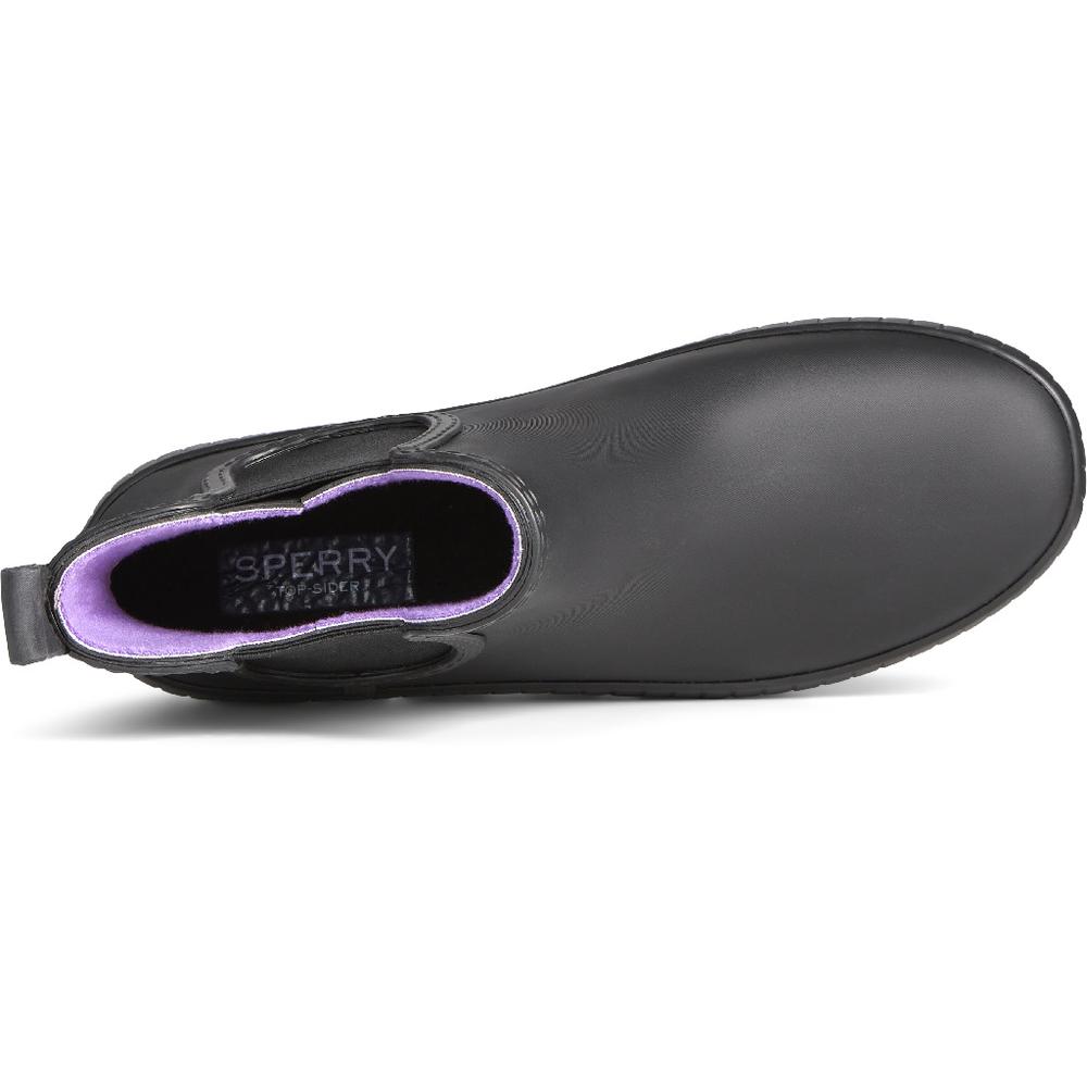 Sperry - Torrent Chelsea Novelty Rain Boots - Black / Purple-Chaussures-STS86950