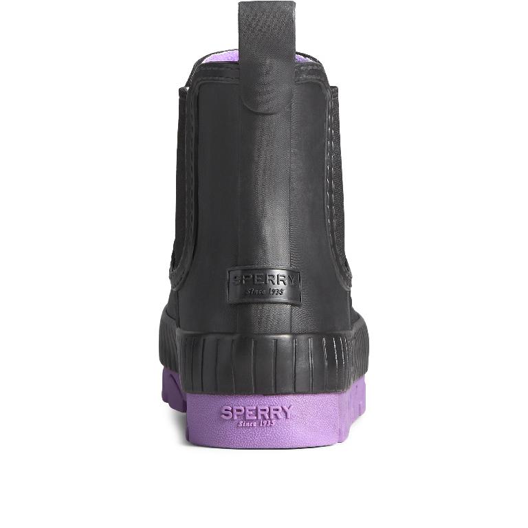 Sperry - Torrent Chelsea Novelty Rain Boots - Black / Purple-Chaussures-STS86950