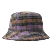 Stussy - Brushed Plaid Bucket Hat - Purple-Accessoires-1321084