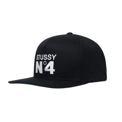 Stussy - No. 4 Point Crown Cap Black-Accessoires-1311064