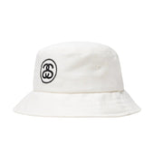Stussy - SS Link Deep Bucket Hat - White-Accessoires-1321105