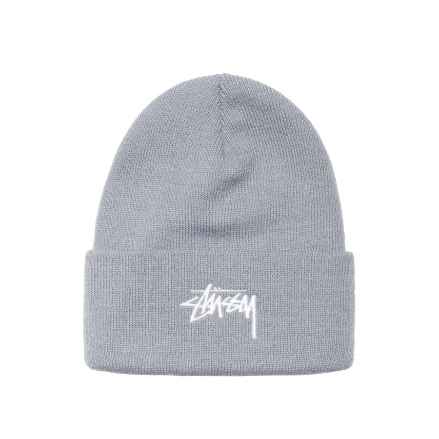 Stussy - Stock Cuff Beanie - Grey Heather-Accessoires-1321020