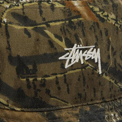 Stussy - Washed Stock Bucket Hat - Leaf Camo-Accessoires-1321086
