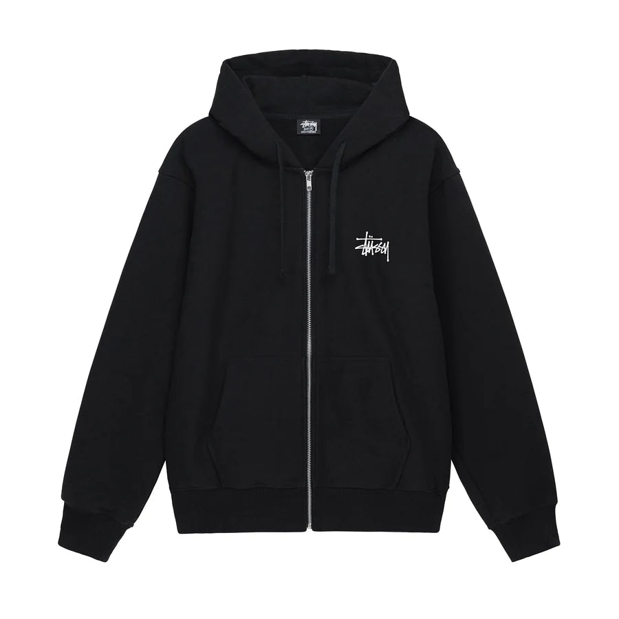 Stussy - Basic Stussy Zip Hood - Black-Pulls et Sweats-1974870