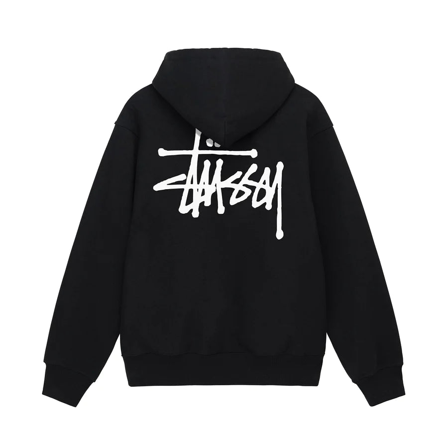 Stussy - Basic Stussy Zip Hood - Black-Pulls et Sweats-1974870