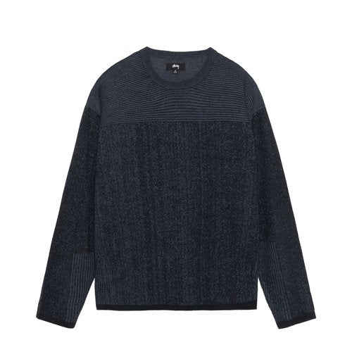 Stussy - Engineered Pänel Sweater - Navy-Pulls et Sweats-117204