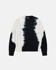 Stussy - Tie dye Fisherman Sweater - Black-Pulls et Sweats-117188