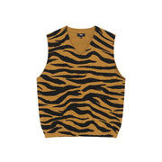 Stussy - Tiger Printed Sweater Vest - Mustard-Pulls et Sweats-117139