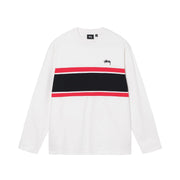 Stussy - Color block LS Crew Off White-T-shirts-1140302