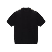 Stussy - Textured SS Polo Sweater - Black Striped-T-shirts-117167