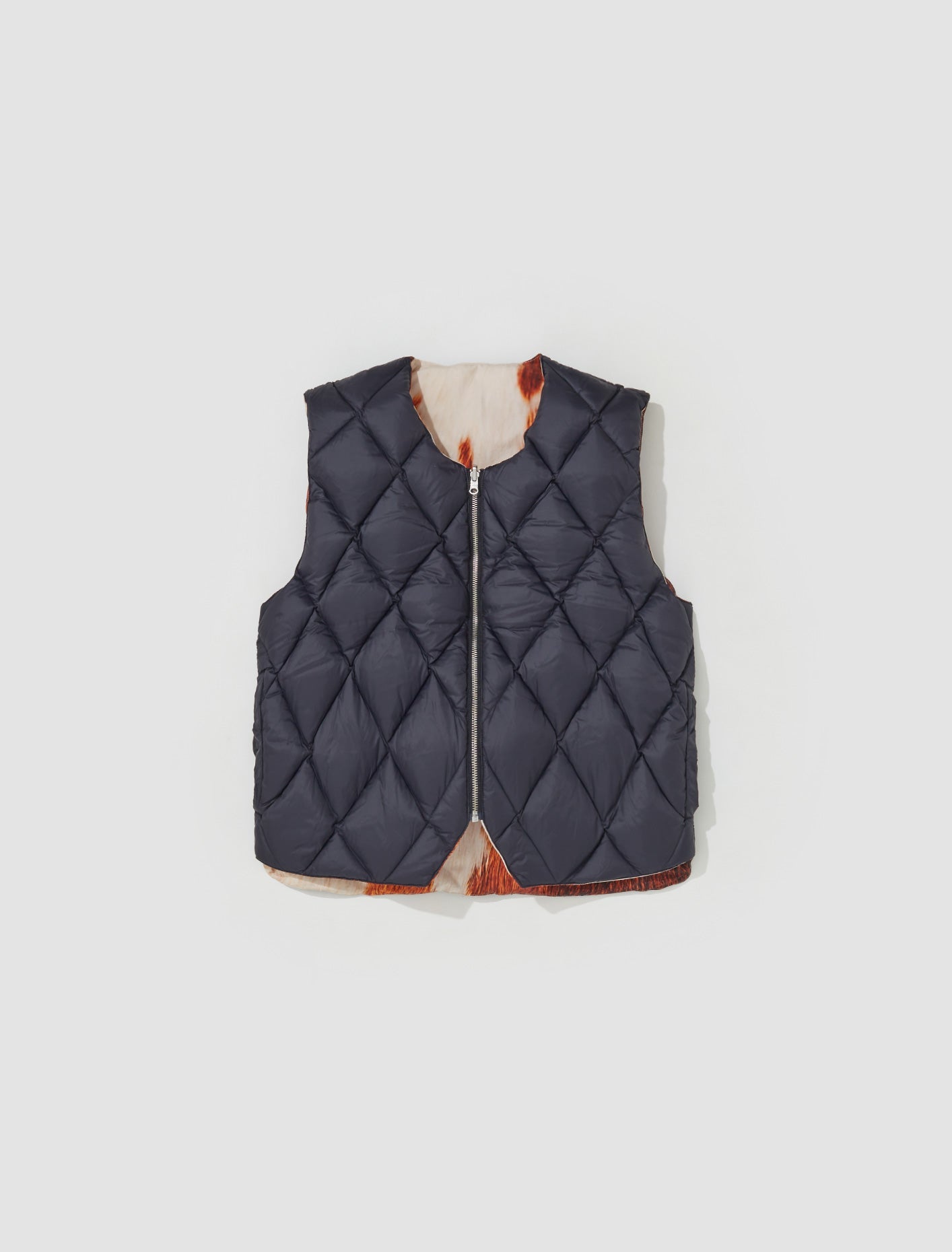 Stussy - Reversible Quilted Vest - Cowhide-Vestes et Manteaux-115695