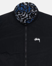 Stussy - Sherpa Reversible Jacket - Blue Leopard-Vestes et Manteaux-118529