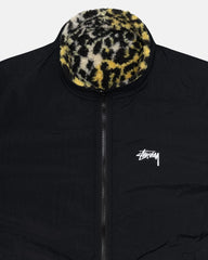 Stussy - Sherpa Reversible Jacket - Yellow Leopard-Vestes et Manteaux-118529