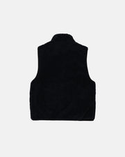 Stussy- Sherpa Reversible Vest - Full Black-Vestes et Manteaux-H118258
