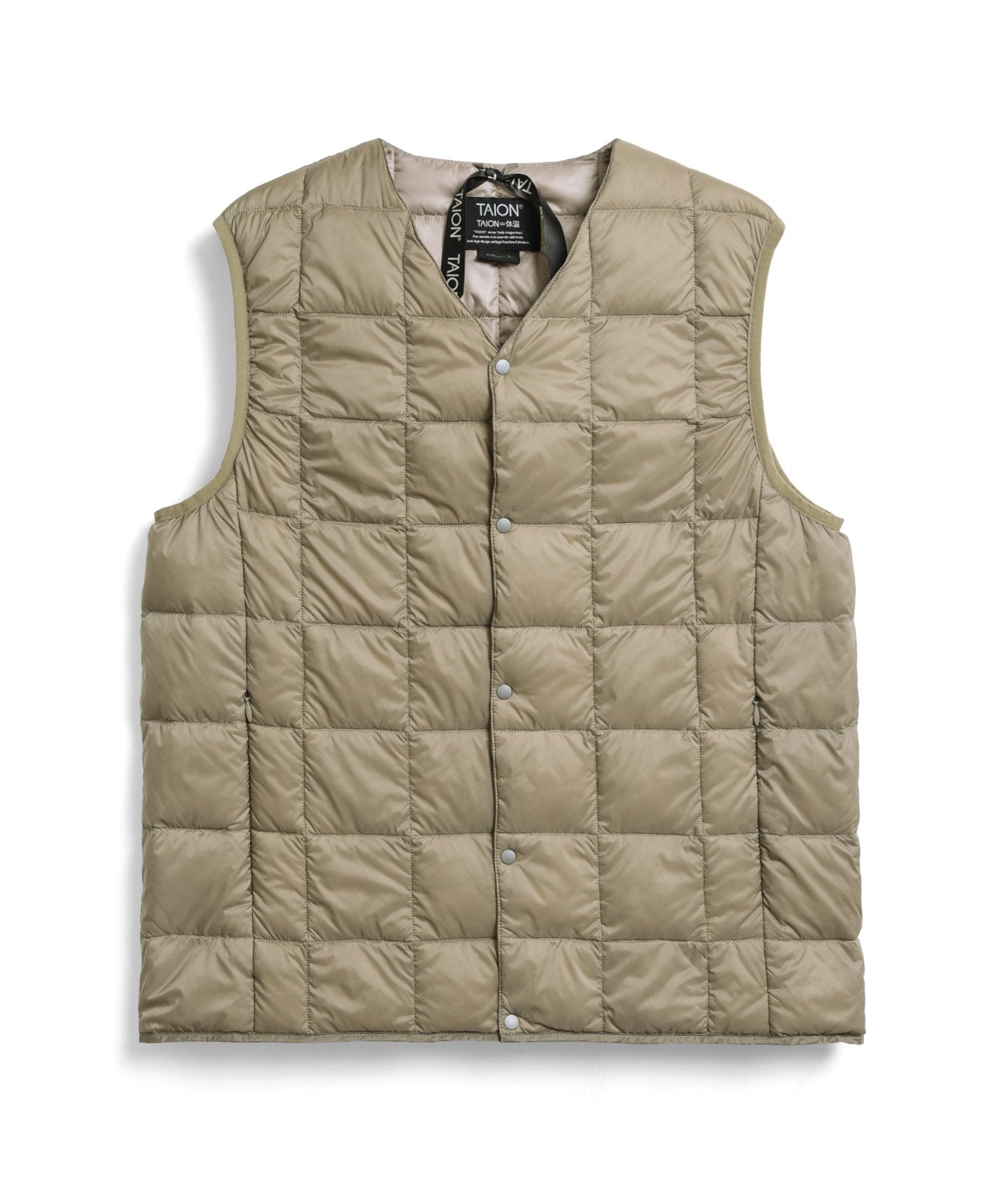 Taion - Gilet Taion-001 - Khaki-Vestes et Manteaux-TAION-001