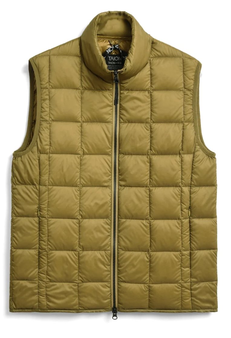 Taion - Zip Vest 002WZ - Beige-Vestes et Manteaux-TAION-002WZ