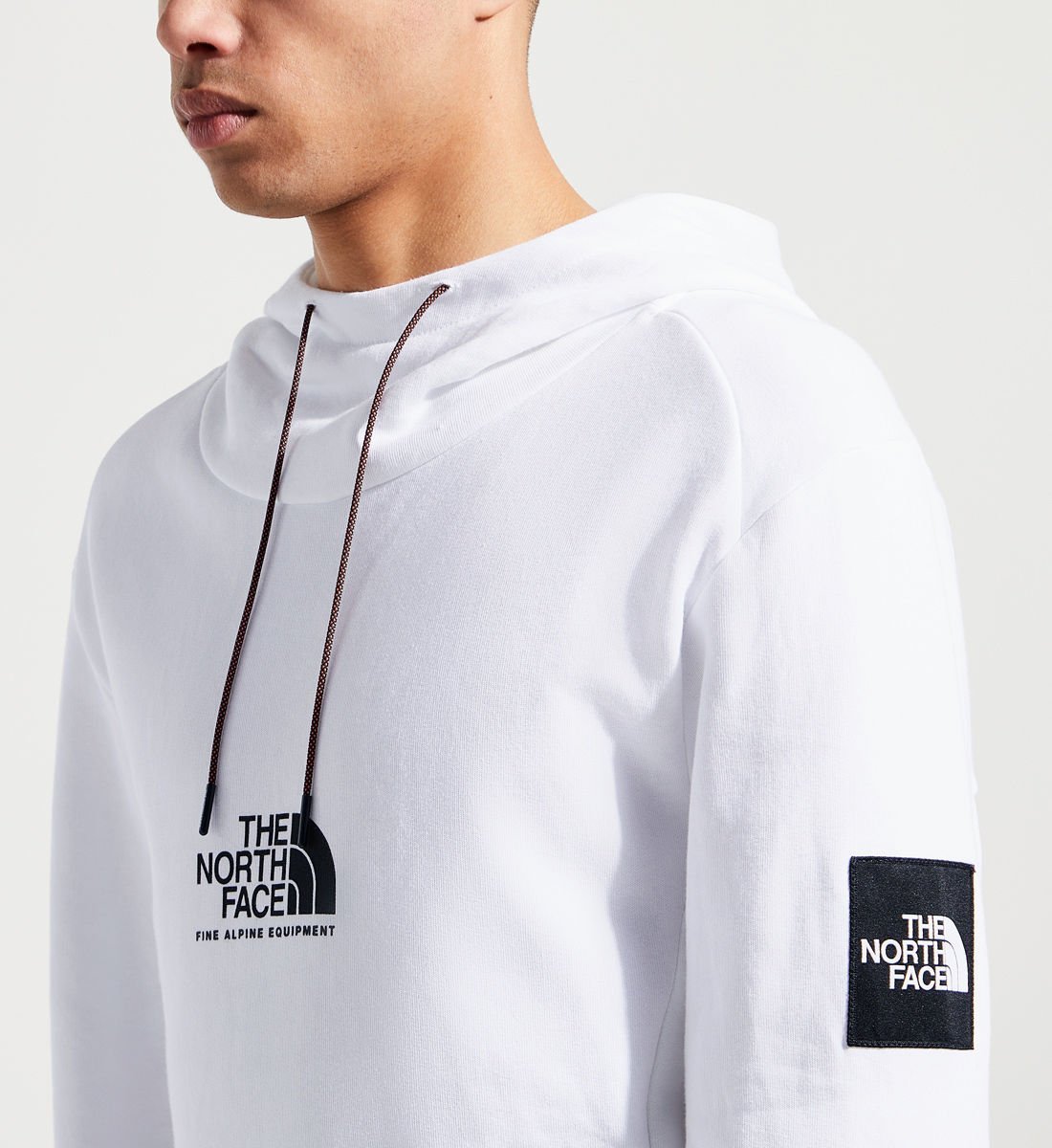 The North Face - Men's Fine Alpine Hoodie - TNF White/ Retro Orange-Pulls et Sweats-NF0A3XY3VV31
