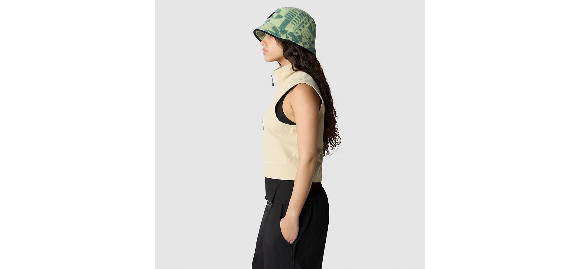 The North Face - W 2000S Zip Top - Gravel-T-shirt-NF0A852V3X41