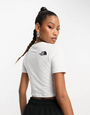 The North Face - Women's Crop SS Tee - TNF White-Tops-NF0A55AOFN41