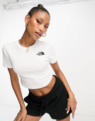 The North Face - Women's Crop SS Tee - TNF White-Tops-NF0A55AOFN41