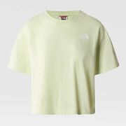The North Face - Women's Cropped Simple Dome Tee - Lime Cream-Tops-NF0A4SYCN131