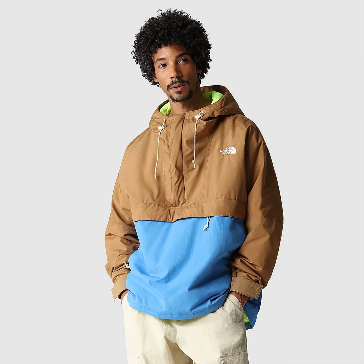 The North Face - Men's 78 Low-Fi Hi-Tek Windjammer Jacket - Utility Brown/ Super Sonic Blue/-Vestes et Manteaux-NF0A7ZYRWK51