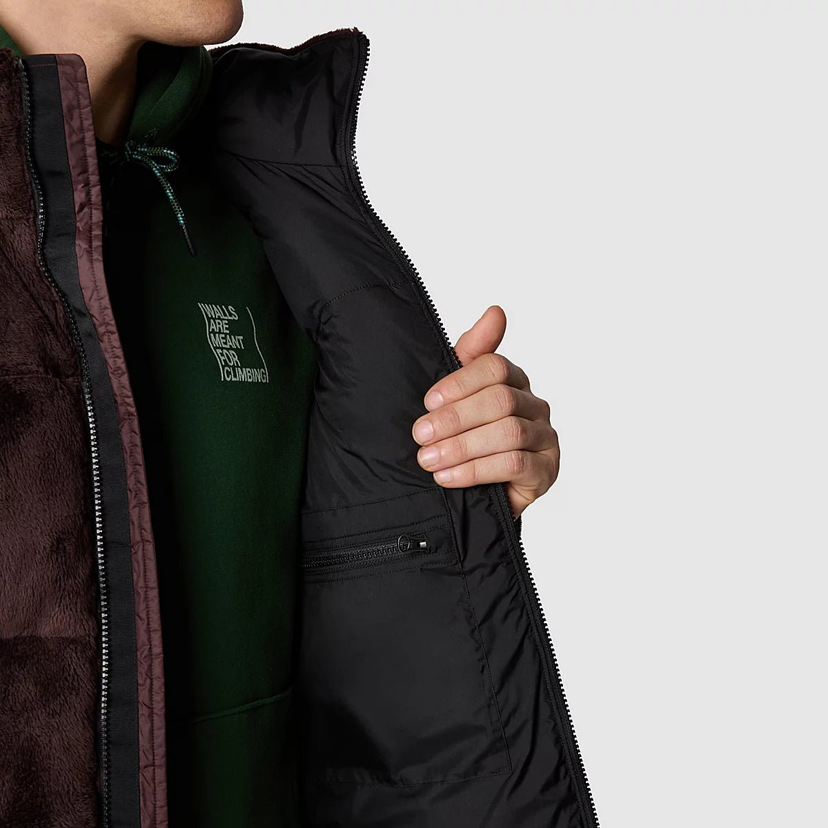 The North Face - Nuptse Versa Velours Jacket - Coal Brown-Vestes et Manteaux-