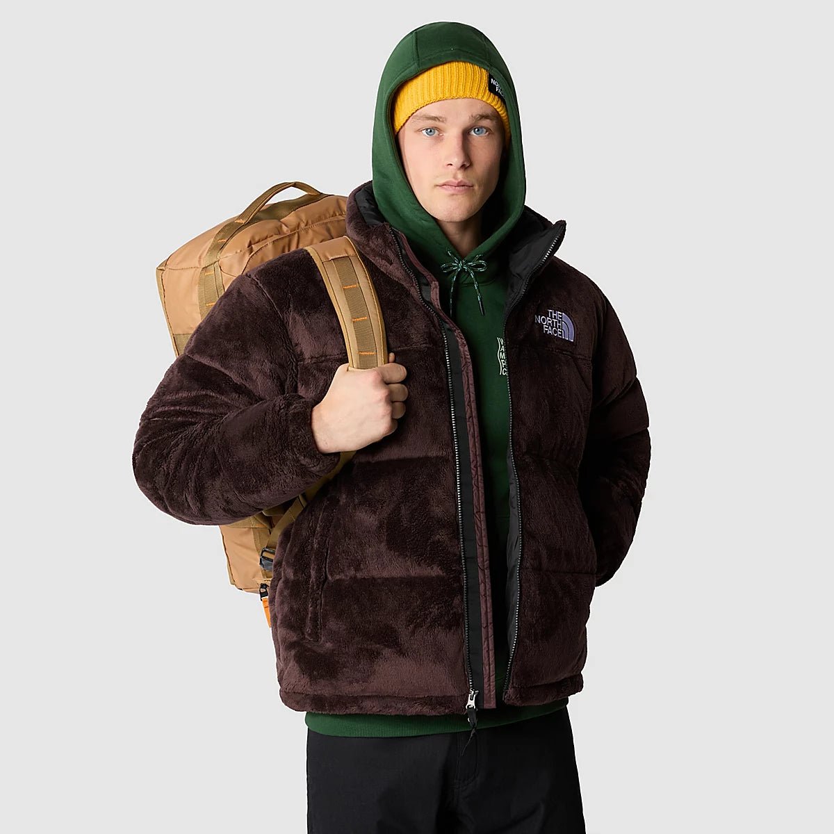 The North Face - Nuptse Versa Velours Jacket - Coal Brown-Vestes et Manteaux-