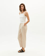 Thinking Mu - Eco-Friendly - Hemp Rina Pants - Pearl-Jupes et Pantalons-WPT00152