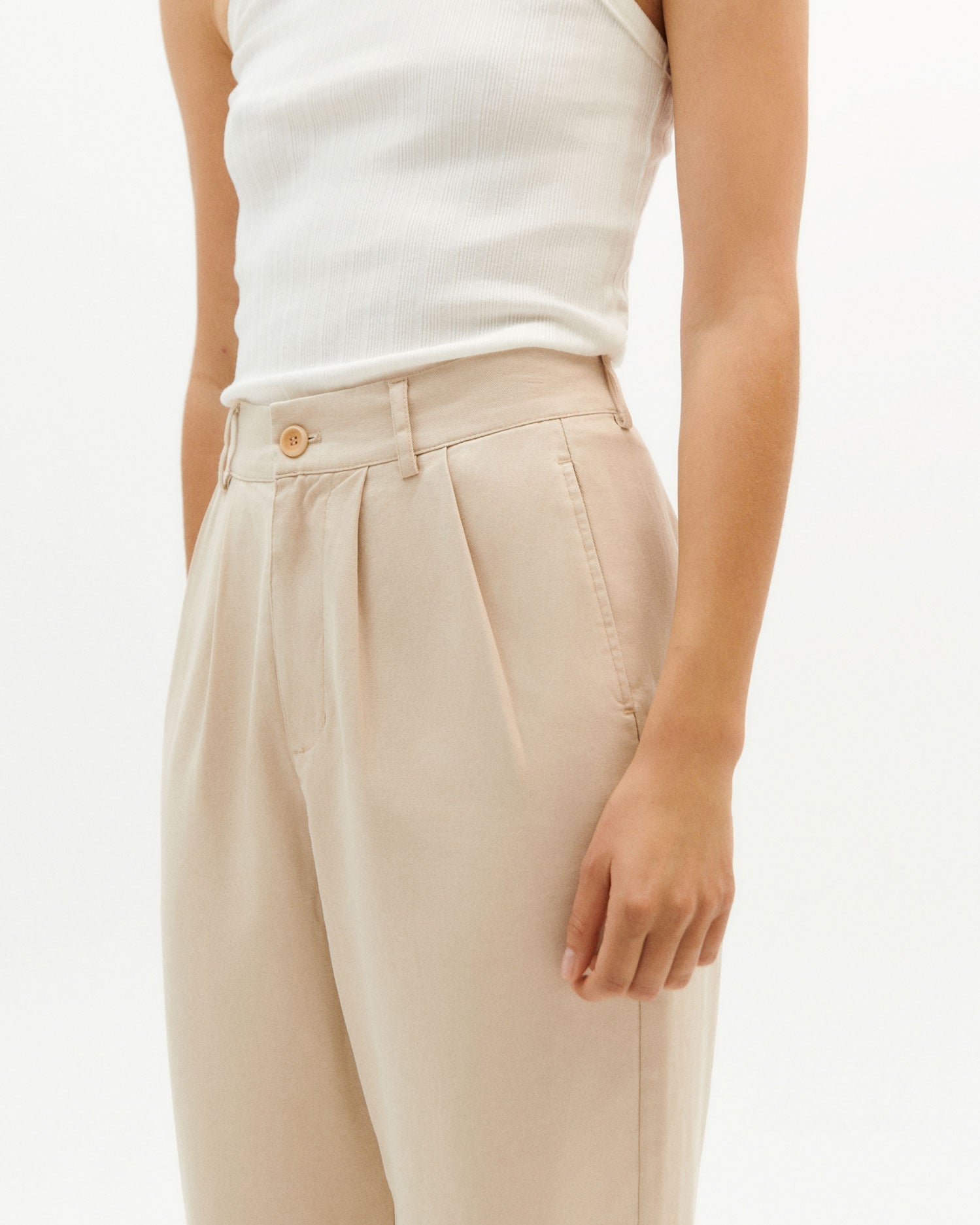 Thinking Mu - Eco-Friendly - Hemp Rina Pants - Pearl-Jupes et Pantalons-WPT00152
