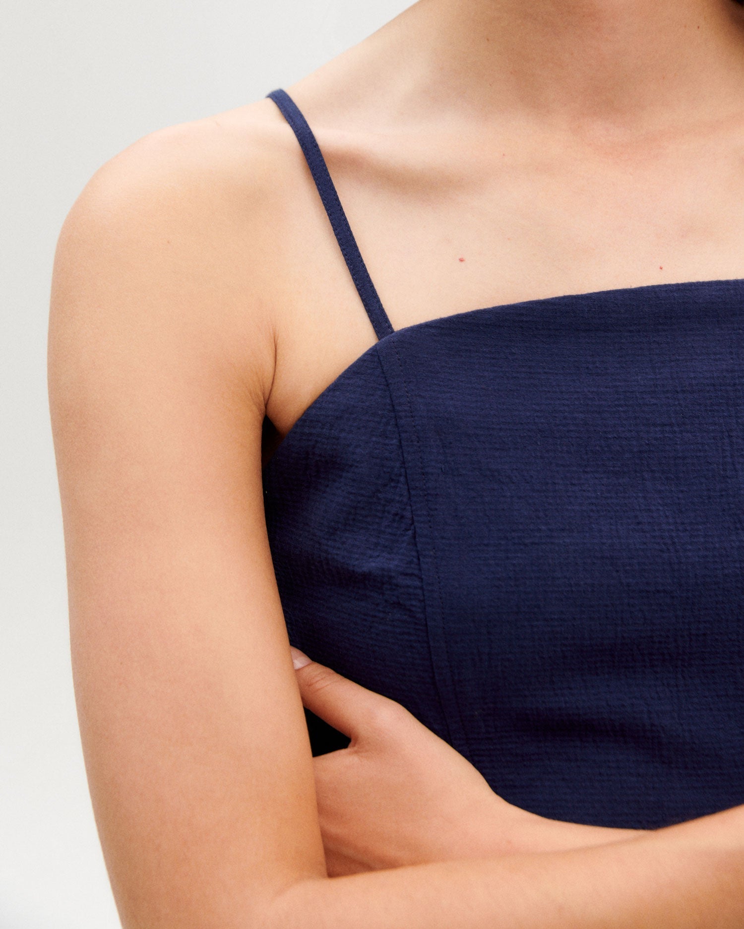 Thinking Mu - Mona Jumpsuit - Navy - Organic Cotton-Jupes et Pantalons-WJS00080