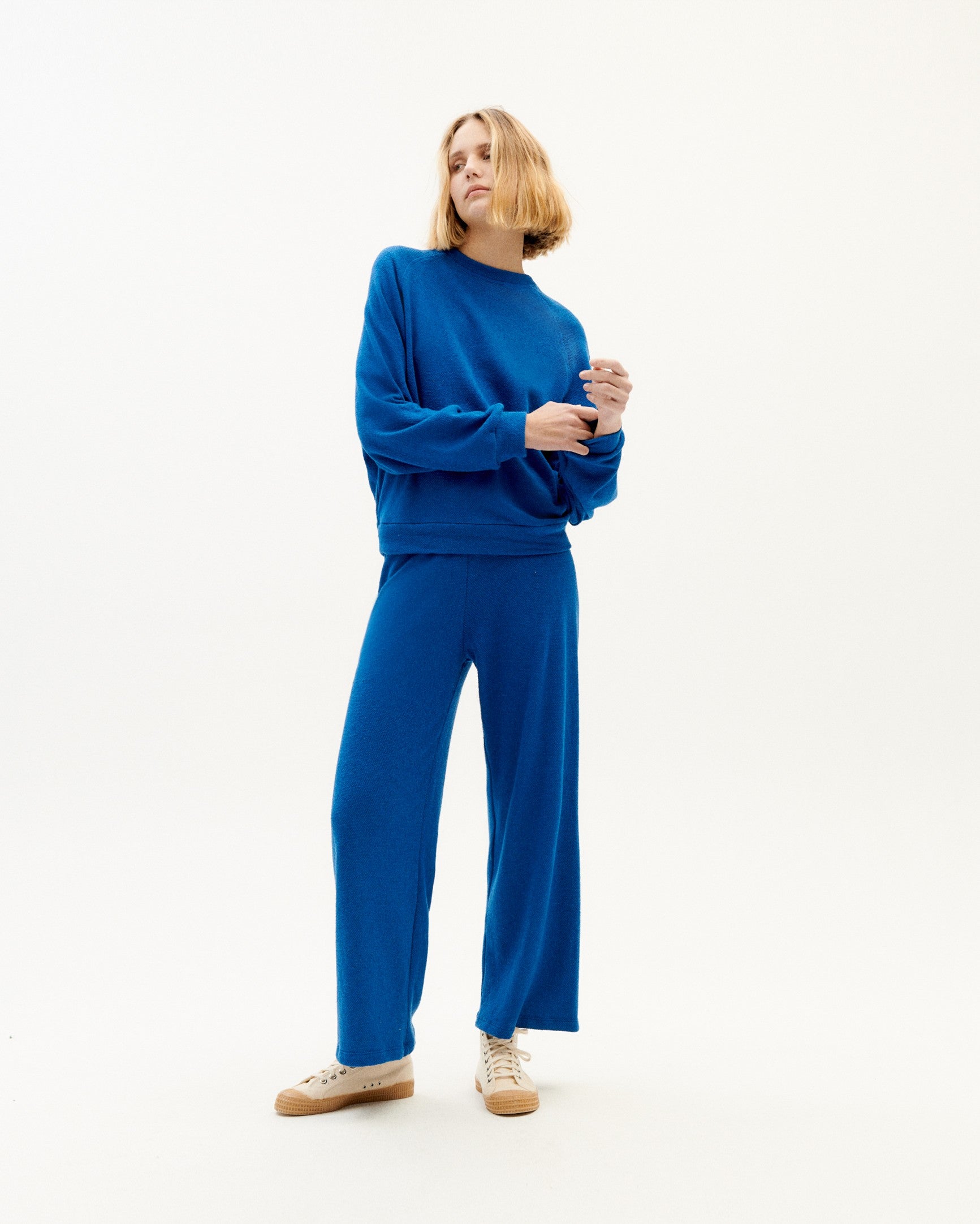 Thinking Mu - Trash Eri Pants - Klein Blue- Eco-friendly-Jupes et Pantalons-WPT00119
