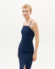 Thinking Mu - Bambula Mia Dress - Navy - Organic-Robes-WDR00191