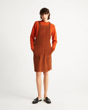 Thinking Mu - Clay Red Bell Dress - Eco-responsable-Robes-WDR00121
