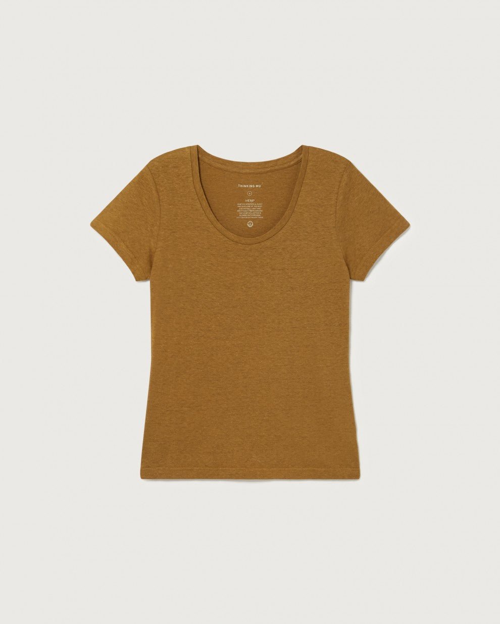 Thinking Mu - Brown Hemp Regina T-shirt-Tops-WTS00282