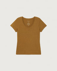 Thinking Mu - Brown Hemp Regina T-shirt-Tops-WTS00282