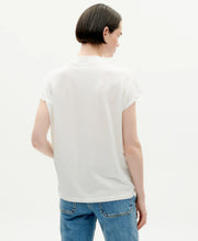 Thinking Mu Femme - Basic Volta T-shirt - White-Tops-WTS00226