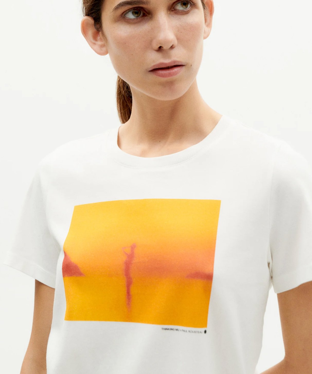 Thinking Mu Femme - Rousteau Ida T-shirt - White-Tops-WTS00356