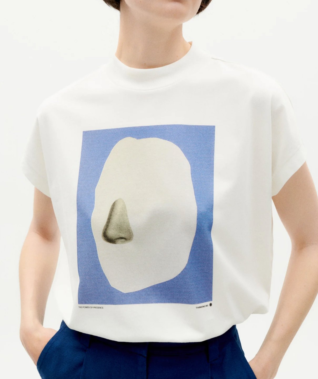 Thinking Mu Femme - Sense 2 Volta T-shirt - White-Tops-WTS00365