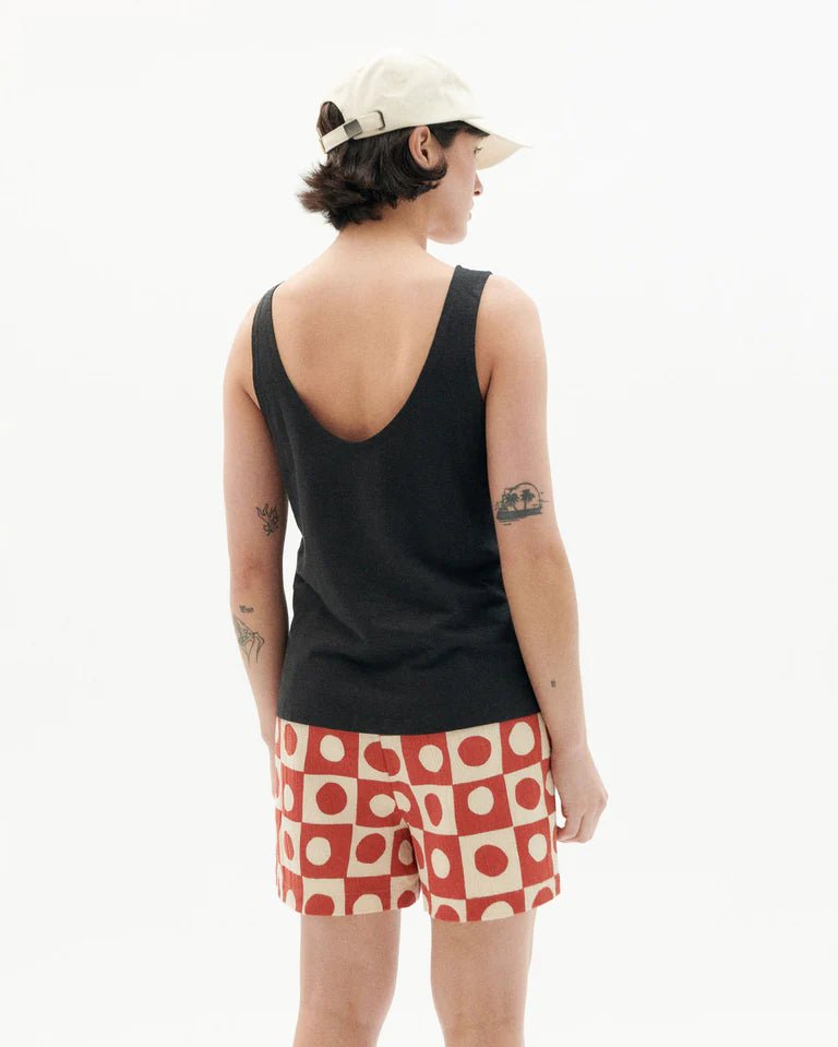 Thinking Mu - Hemp Tank Top - Black-Tops-WTP00076