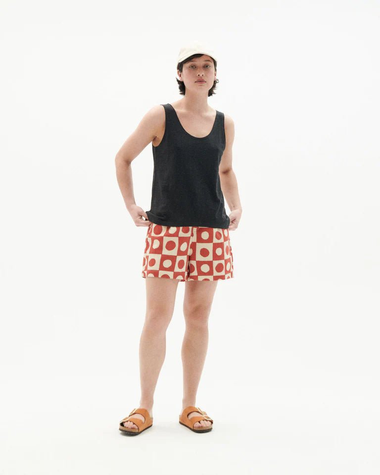 Thinking Mu - Hemp Tank Top - Black-Tops-WTP00076