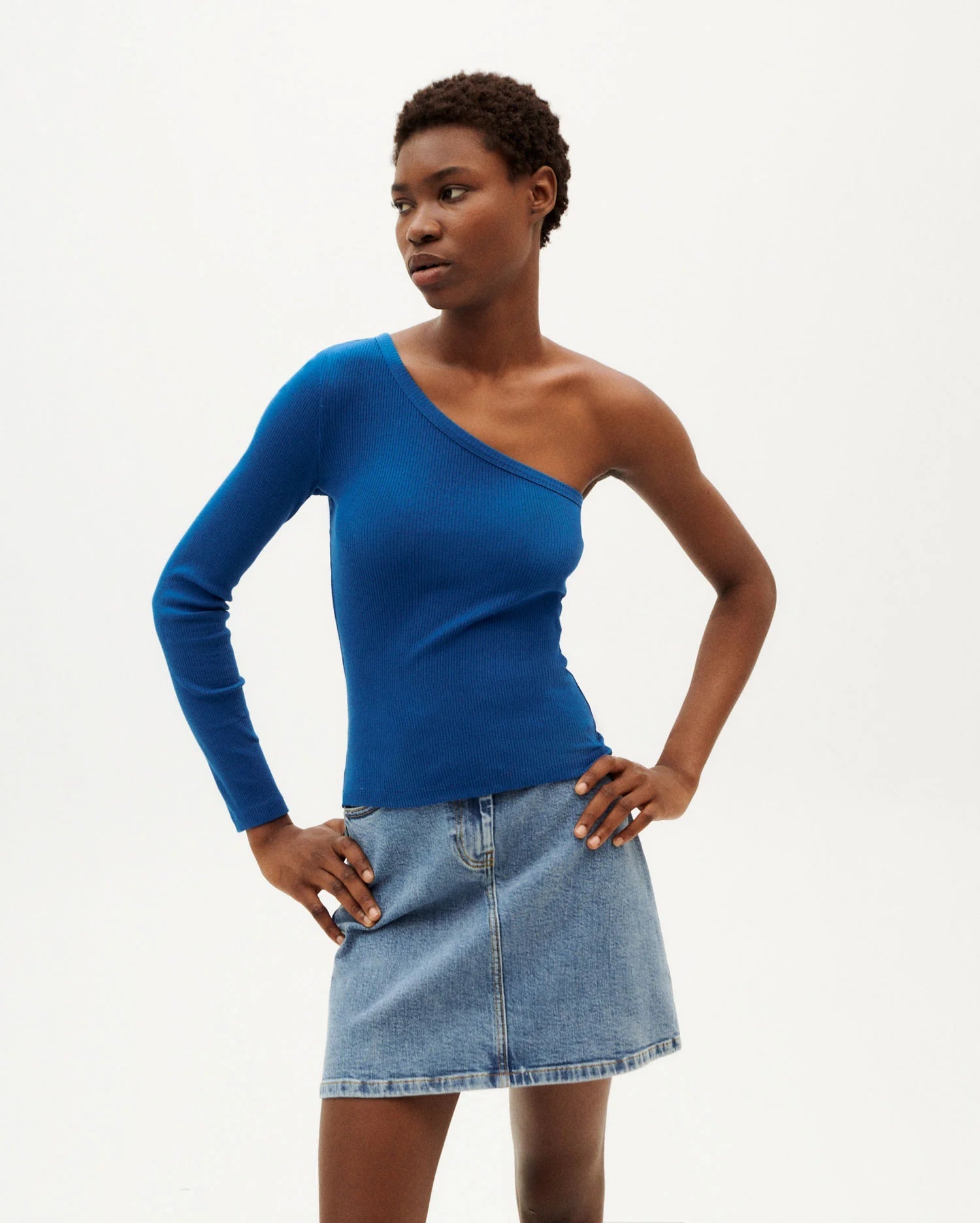 Thinking Mu - Magdalena Top - Blue Klein-Tops-WTP00122