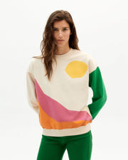 Thinking Mu - Sunset Sweatshirt - Cream - Eco-responsable-Tops-WSS00120
