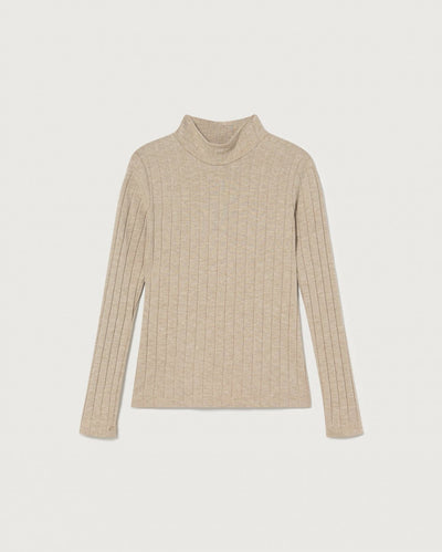 Thinking Mu - Taupe Trash Ellen LS Top - Eco-responsable-Tops-WPT00108