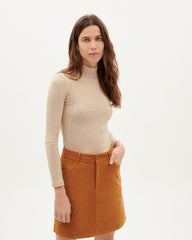 Thinking Mu - Taupe Trash Ellen LS Top - Eco-responsable-Tops-WPT00108